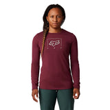 Womens Ranger Dr Mid Long Sleeve Jersey - dark maroon