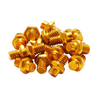 Replacement pins for platform pedals 16 pieces alloy - M4 - Gold 