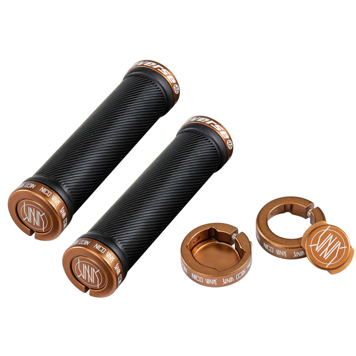 Nico Vink Signature Series Lock On Grips Black/Copper