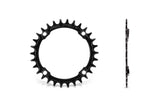 104 BCD Kettenblatt, 4 Loch, rund - schwarz