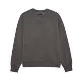 Wordmark Oversized Fleece Crew - Pewter Grey