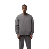 Wordmark Oversized Fleece Crew - Pewter Grey