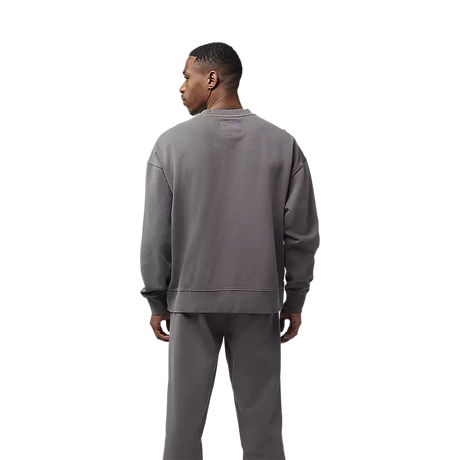 Wordmark Oversized Fleece Crew - Pewter Grey