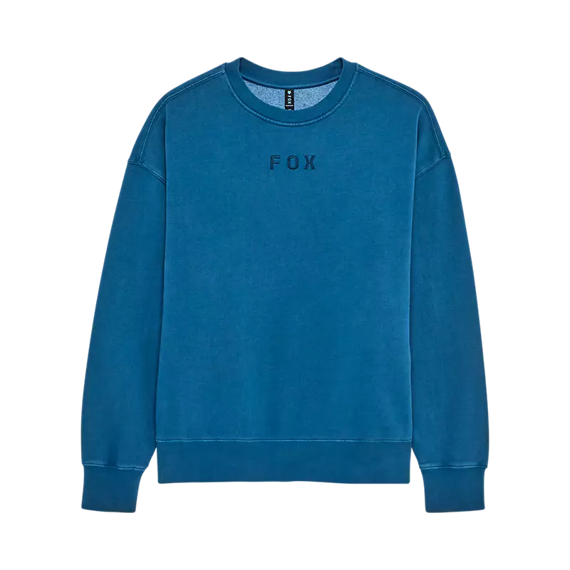 Wordmark Oversized Fleece Crew - Twilight Blue