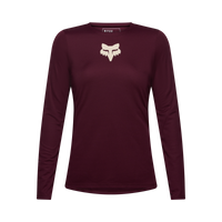 Woman Ranger Long Sleeve Jersey Fox Head - Dark Maroon