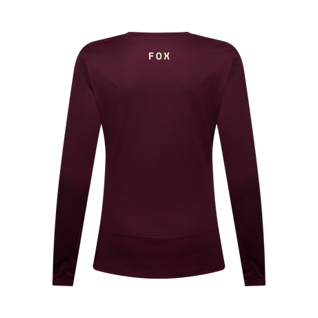 Damskie Ranger Long Sleeve Jersey Fox Head - Dark Maroon
