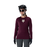 Woman Ranger Long Sleeve Jersey Fox Head - Dark Maroon