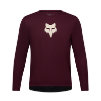 Youth Ranger Long Sleeve Jersey Fox Head - Dark Maroon
