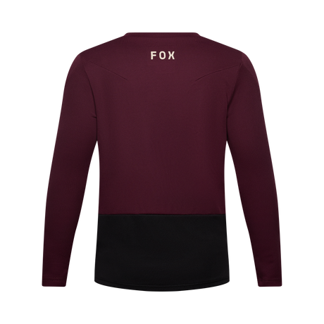 Youth Ranger Long Sleeve Jersey Fox Head - Dark Maroon