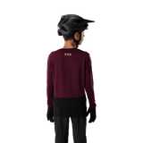 Youth Ranger Long Sleeve Jersey Fox Head - Dark Maroon