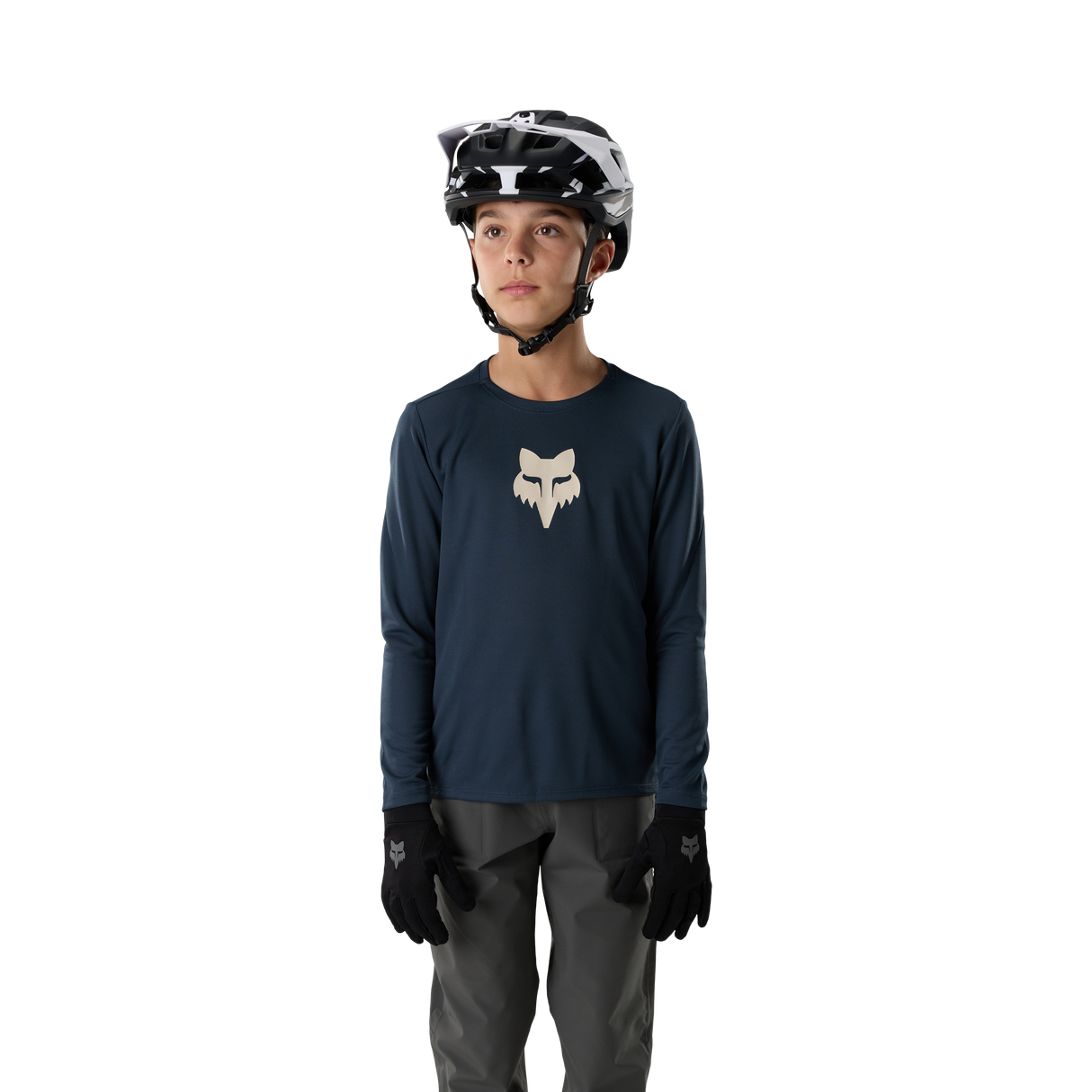 Youth Ranger Long Sleeve Jersey Fox Head - Galaxy Blue