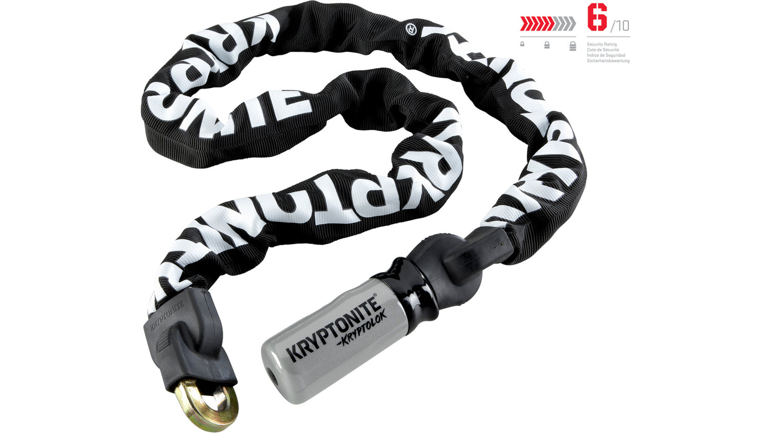 KryptoLok 912 I.C. Kettenschloss (120cm) - schwarz/weiß