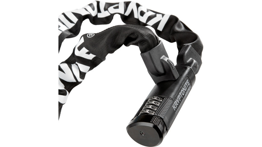 Keeper 712 Combo I.C. Kettenschloss (120cm) - schwarz/weiß