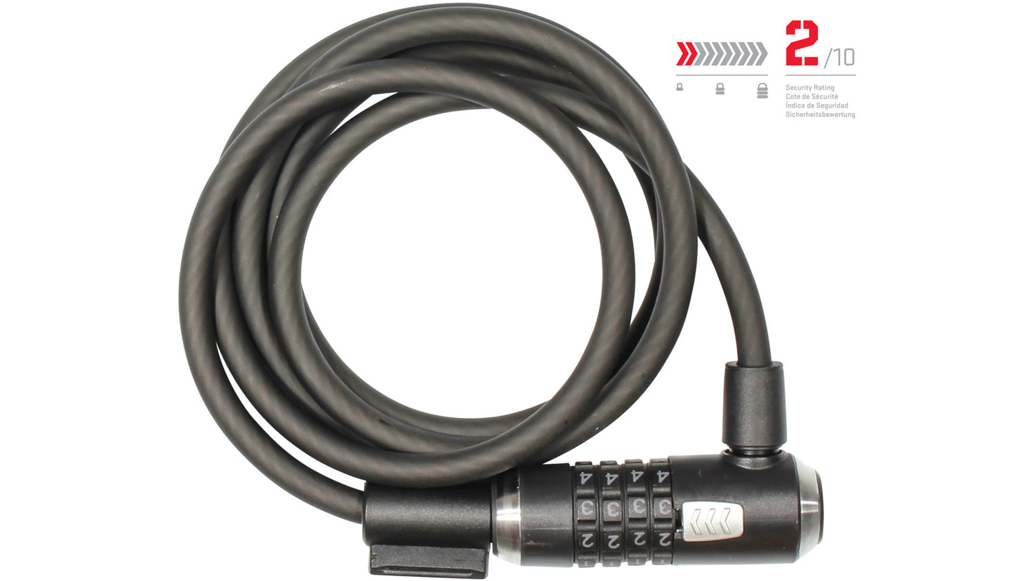 KryptoFlex™ 1218 Combo Kabelschloss (180cm) - schwarz