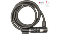 Kryptoflex™ 1018 Combo Cable Lock (180cm) - black 