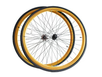 Set di ruote Deep Section Singlespeed Fixed Gear - cerchi da 30 mm - oro