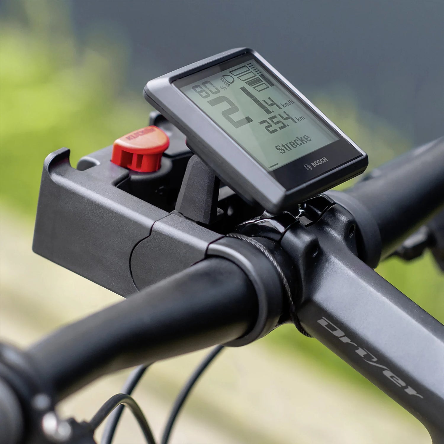 Rixen & Kaul Bike basket accessories KLICKfix display mount Intuvia, for Bosch including handlebar adapter