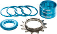 Singlespeed Kit 13T Ritzel + 7 Spacer - hellblau