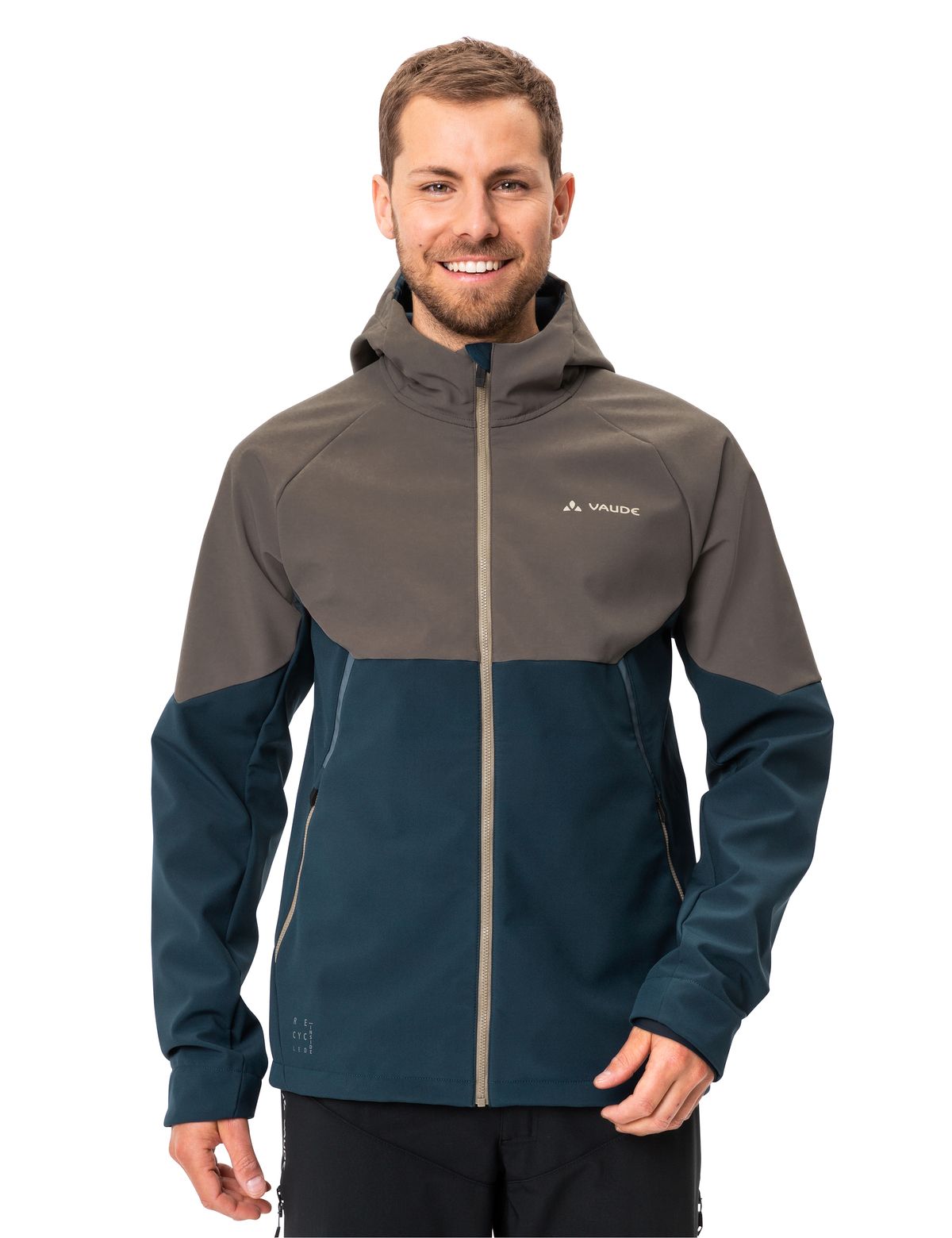 Qimsa Softshelljacke - Coconut/Dark Sea