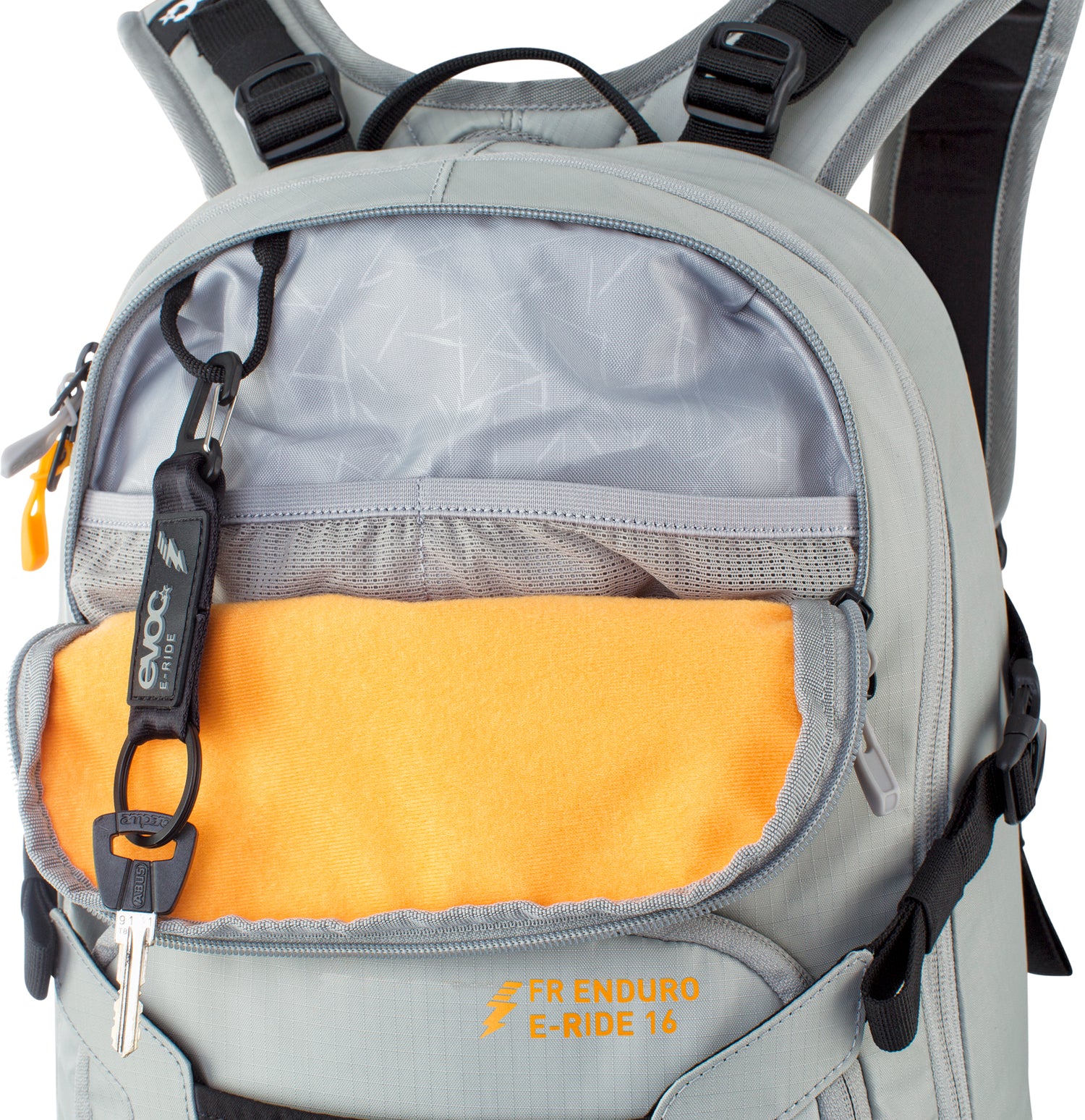 FR Enduro E-Ride 16 L Rucksack - Stone/Bright Orange