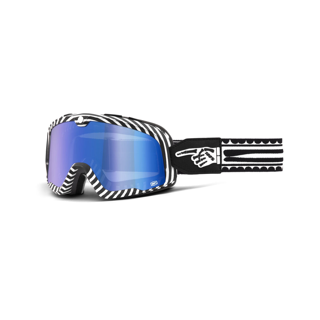 100% Barstow Goggle Death Spray - Mirror Blue Lens