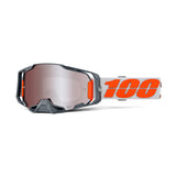 100% Armega HIPER Goggle Silver - Mirror Silver Lens