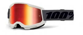 100% Strata 2 Goggle Grey - Red Mirror Lens