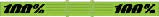100% Strata 2 Goggle Neon Green - Blue Mirror Lens