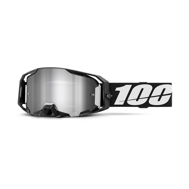 100% Armatic Goggle Black - Mirror Silver Flash Lens