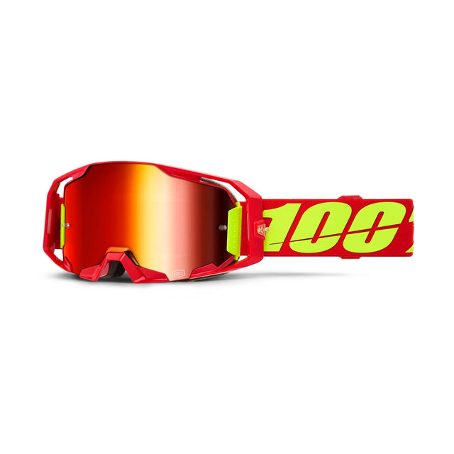 100% Armatic Goggle Red - Mirror Red Lens