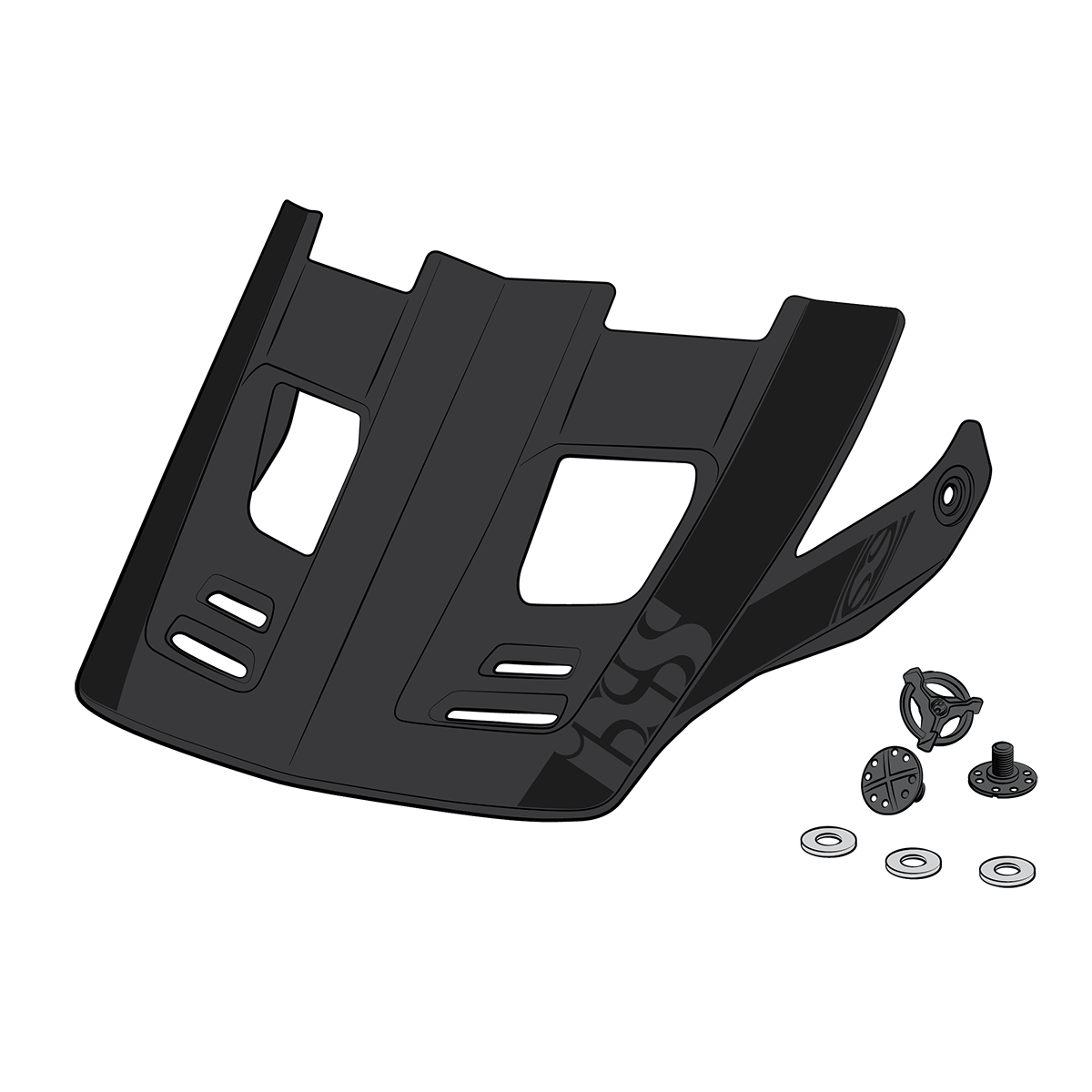 Xult DH Visier + Pins - Schwarz/Schwarz