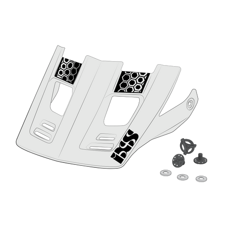 Visor + Pins Xult DH - white/black