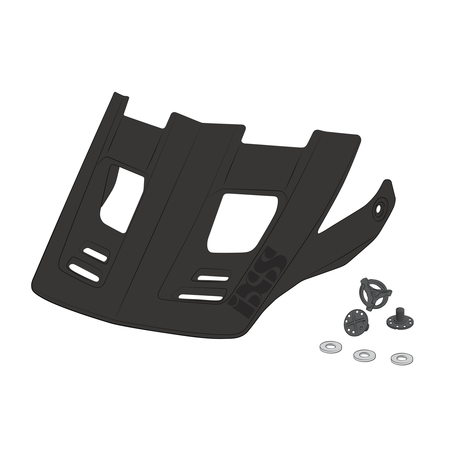 Visor + Pins Xact Evo XS - Graphite-Black - 2023 - XS