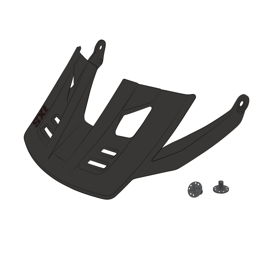 Visor + Pins Trigger X black 