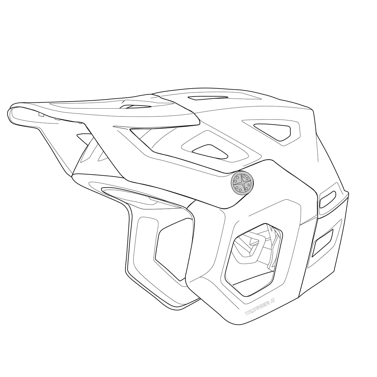 Visier + Pins Trigger X 2.0 - weiss