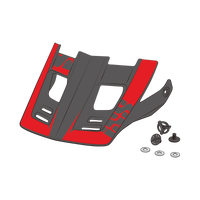 Visor + Pins Xact Evo SM-LXL - red