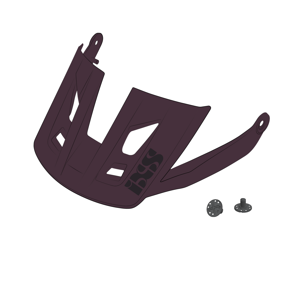 Visor + Pins Trail EVO - Raisin XS