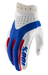 100% ITRACK Gloves blue/white