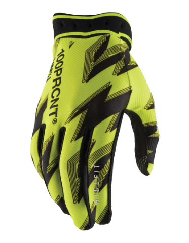 100% RIDEFIT Gloves yellow/black