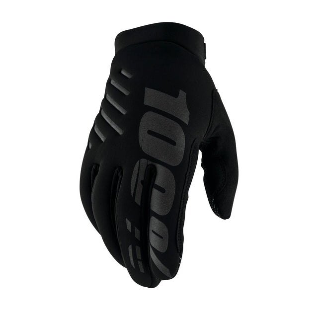 100% Brisker Youth Gloves Black schwarz
