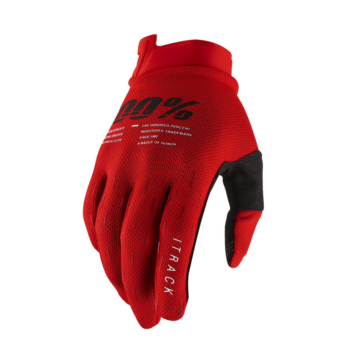 100% iTrack Gloves Red rot
