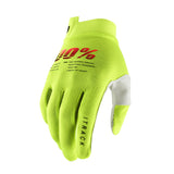 100% iTrack Gloves Fluo Yellow schwarz