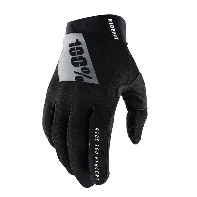 100% Ridefit Gloves Black/White schwarz