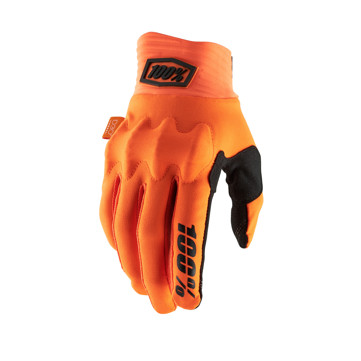 100% Cognito D3O Gloves fluo orange/black