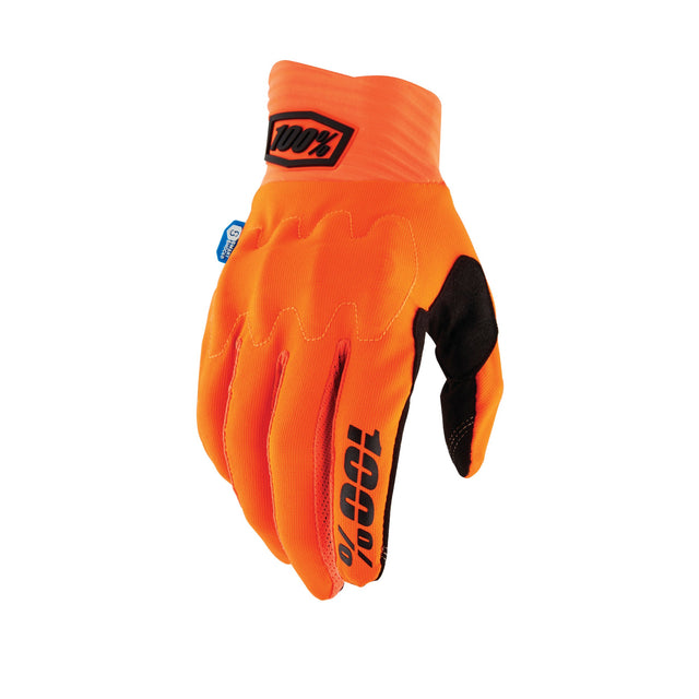 100% Cognito D3O Gloves fluo orange/black