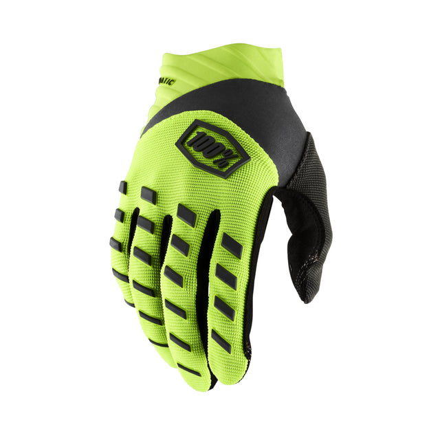 100% Airmatic Gloves Fluo Yellow/Black Yellow