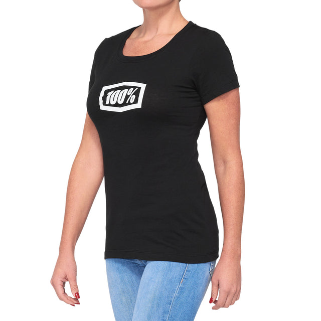 100% Icon Women's Short Sleeve Tee Black schwarz
