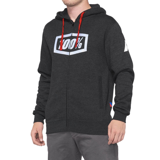 100% Syndicate Zip Hoodie Fleece black heather