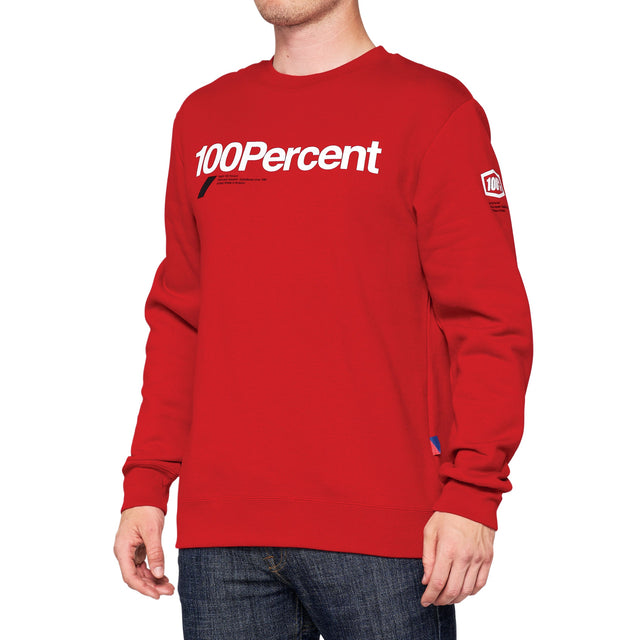 100% Manifesto Crewneck Sweatshirt rot-weiss