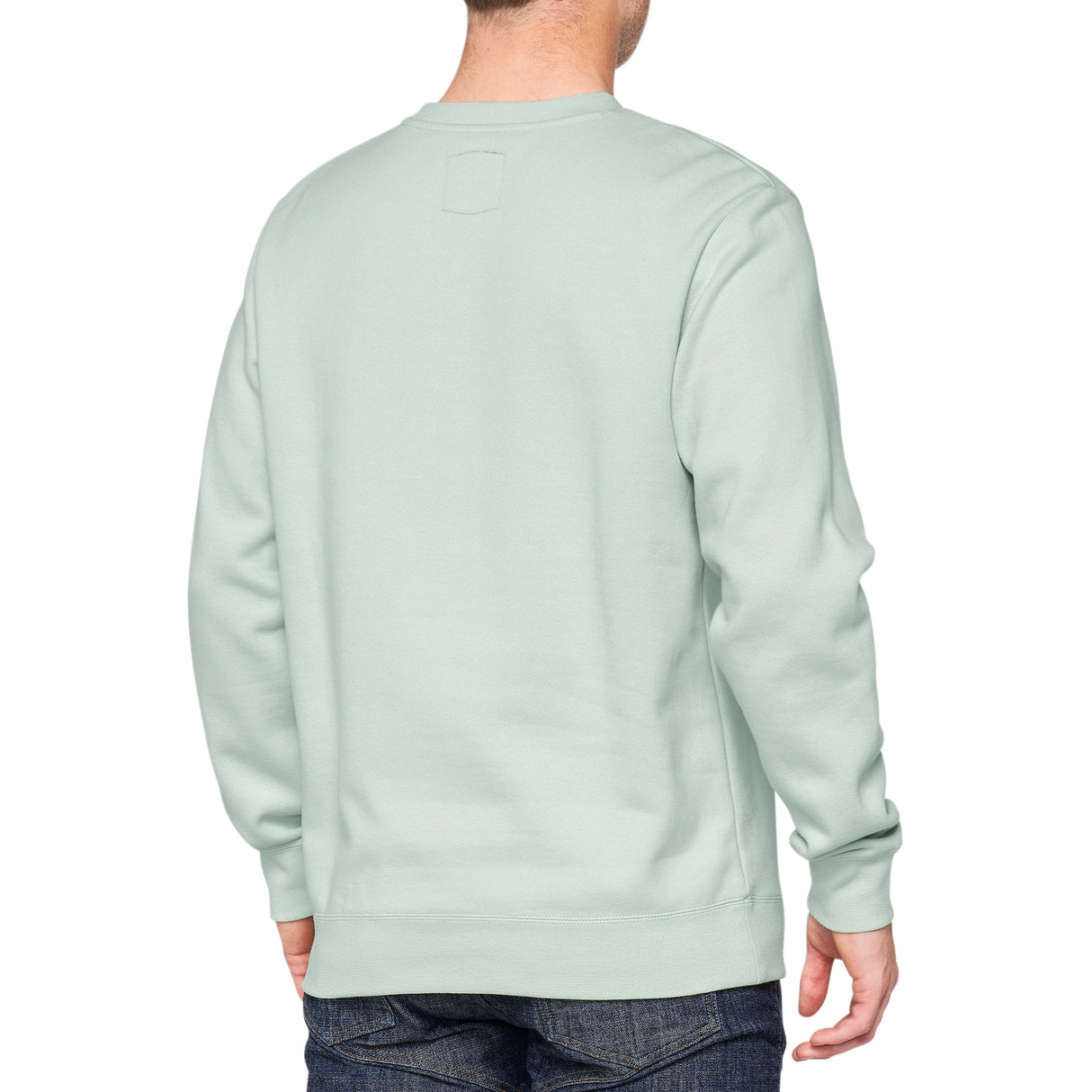 100% Manifesto Crewneck Sweatshirt türkis-weiss